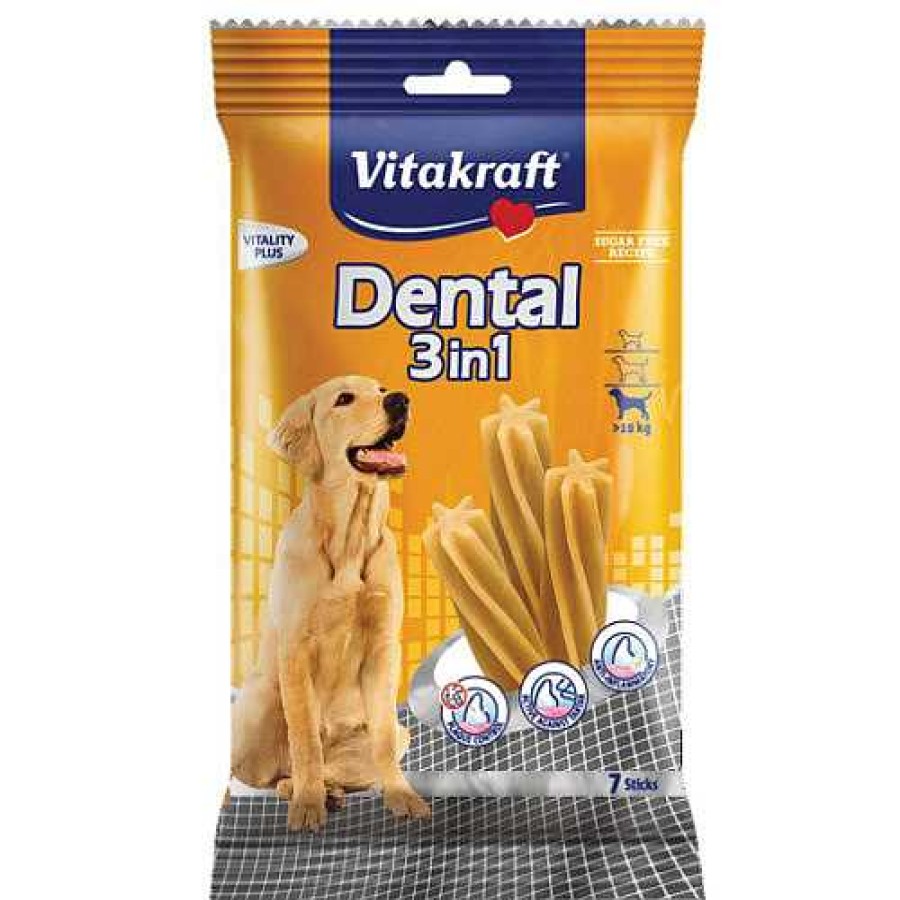 Perros Vitakraft Dentales | Vitakraft Dental 3 En 1 Snack Para Perros Medianos