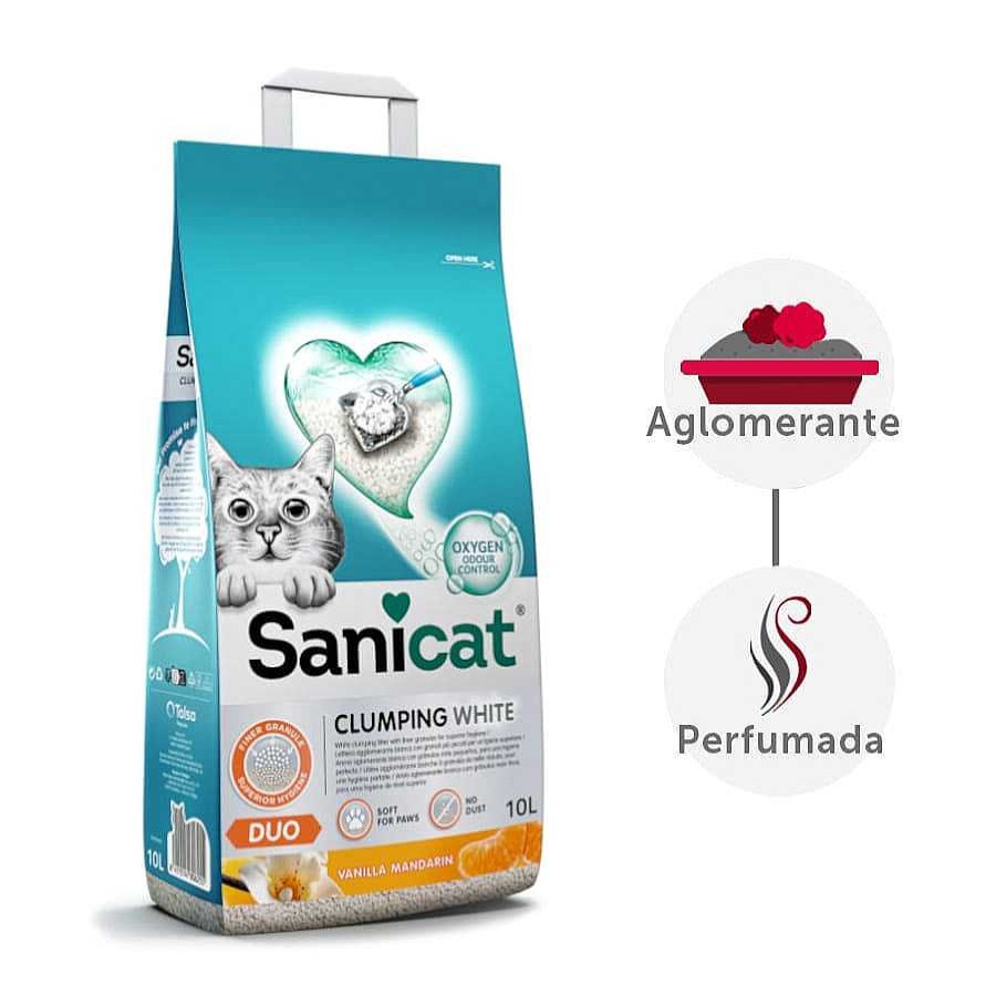 Gatos Sanicat Arena Aglomerante | Sanicat Clumping White Duo Arena Aglomerante Para Gatos