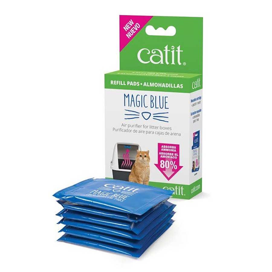 Gatos Catit Areneros | Catit Magic Blue Almohadillas Antiolores Para Areneros