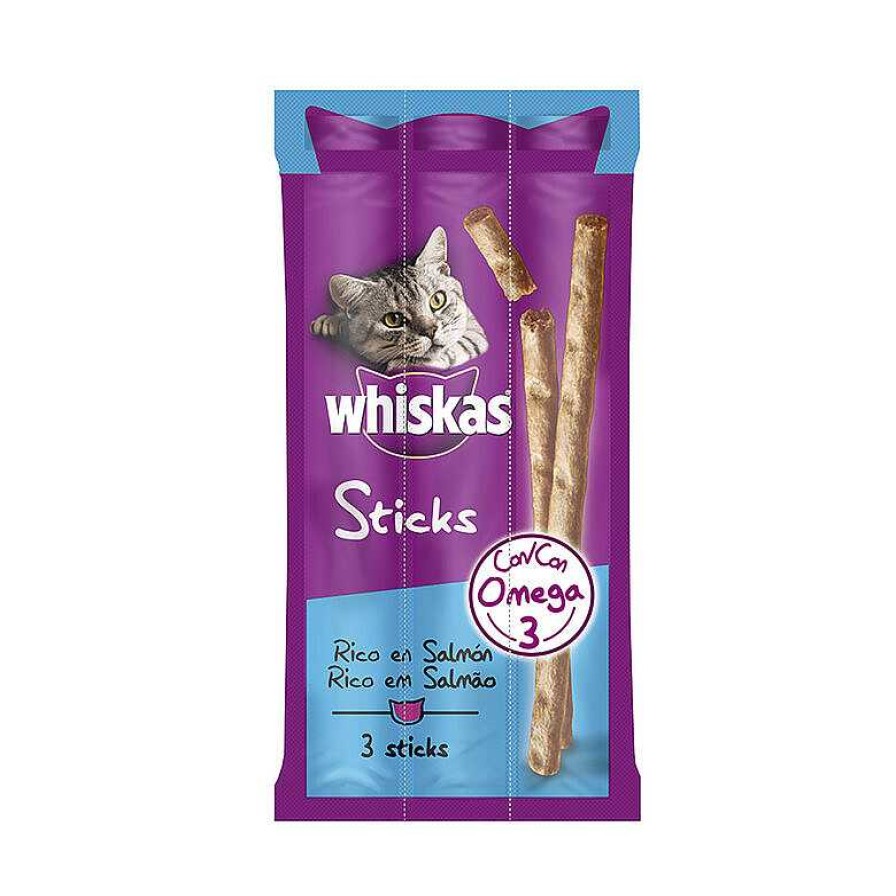 Gatos Whiskas Premios Y Entretenimiento | Whiskas Sticks Snacks Salm N Para Gatos