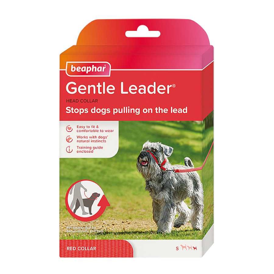 Perros Beaphar Bozales | Beaphar Gentle Leader Collar De Adiestramiento Rojo Para Perros