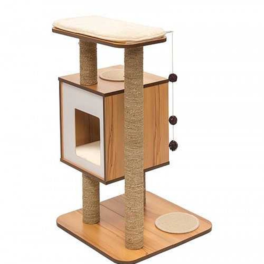 Otros Animales Catit Muebles | Rascador Vesper Base Nogal Para Gatos Color Nogal