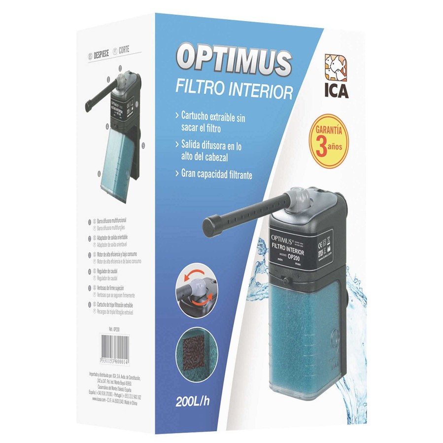 Otros Animales ICA Filtros | Ica Filtro Interior Optimus 200 Para Acuario