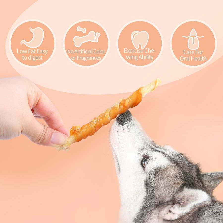 Perros Nobleza Salud Dental | Nobleza Snack Palitos De Piel De Buey Enrollados Para Perros