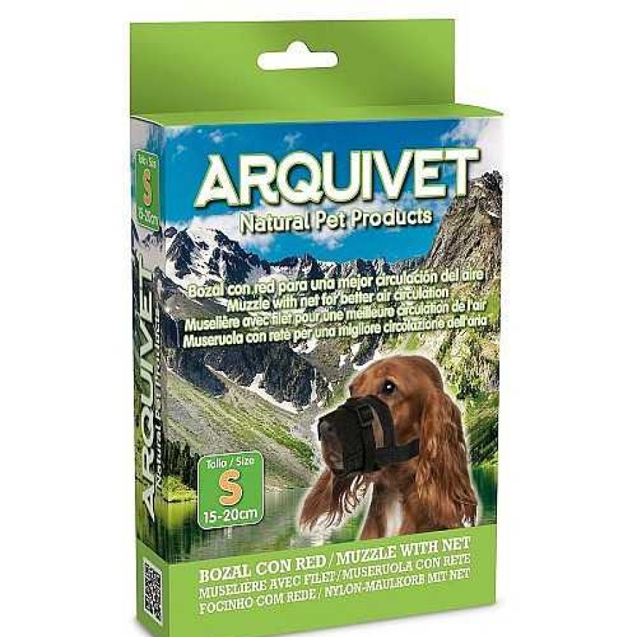 Perros Arquivet Bozales | Bozal De Nylon Con Red Para Perros Color Negro