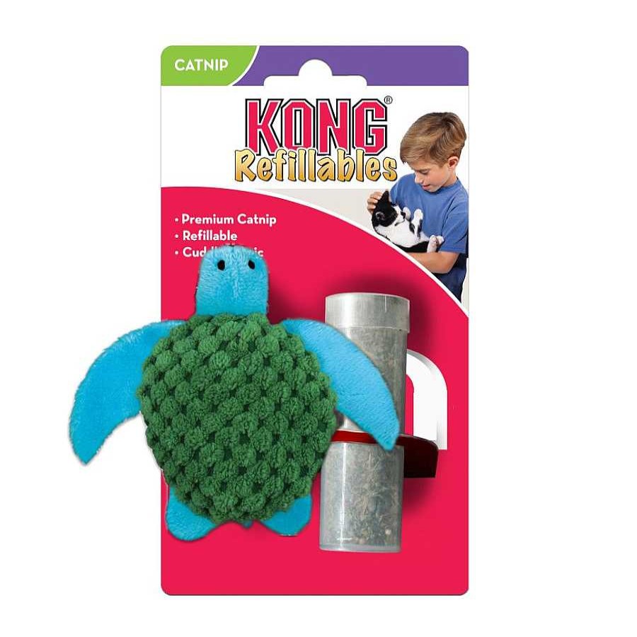 Gatos Kong Peluches | Kong Tortuga Recargable De Juguete Para Gatos