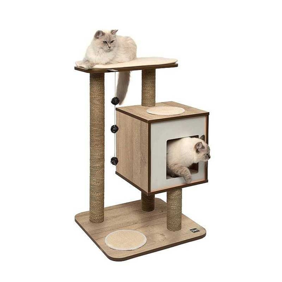 Otros Animales Catit Muebles | Rascador Vesper Base Roble Para Gatos Color Roble