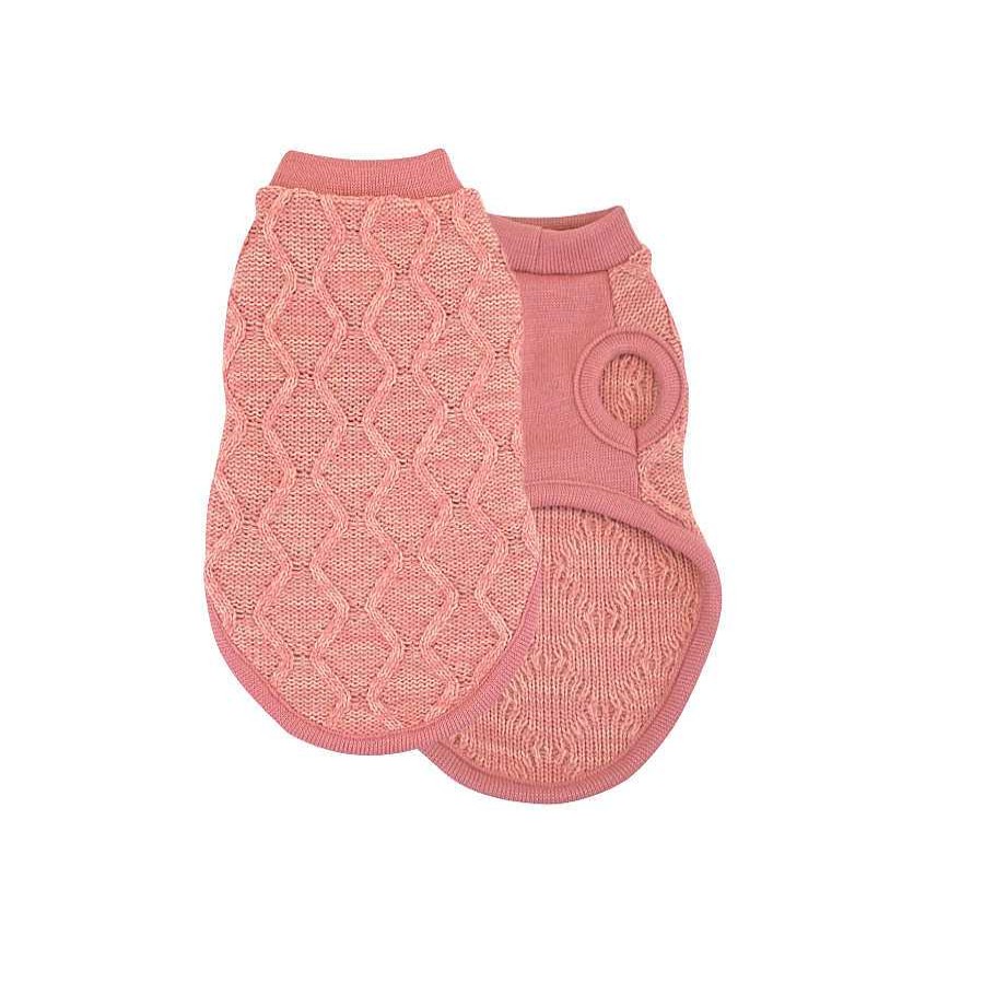 Perros Outech Ropa Para Perros | Outech Rombos Jersey De Punto Rosa Para Perros