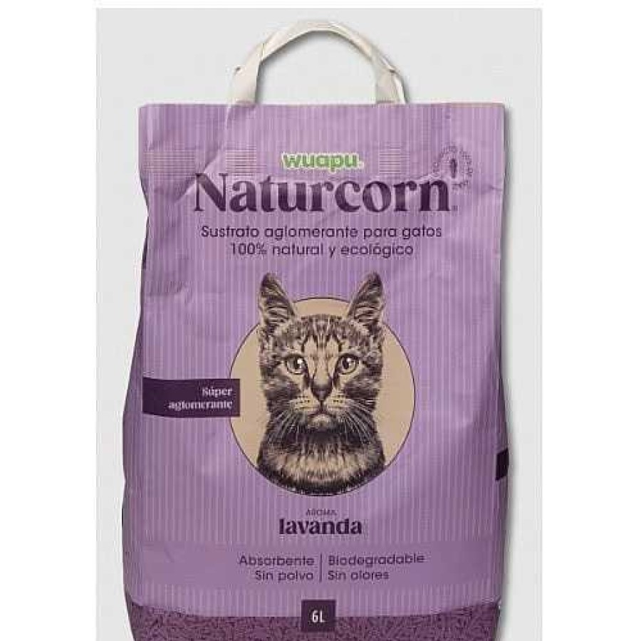 Gatos Wuapu Arena Aglomerante | Wuapu Naturcorn Arena Natural De Maiz Olor A Lavanda Para Gatos