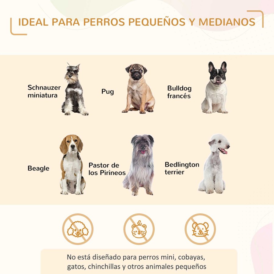 Perros PawHut Ocio Y Tiempo Libre | Pawhut Barrera De Seguridad Plegable Para Perros Valla De Madera Para Perro