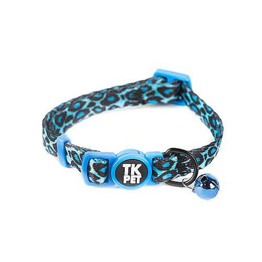 Gatos TK-Pet Accesorios De Paseo | Tk-Pet Safari Collar Con Cascabel Azul Para Gatos