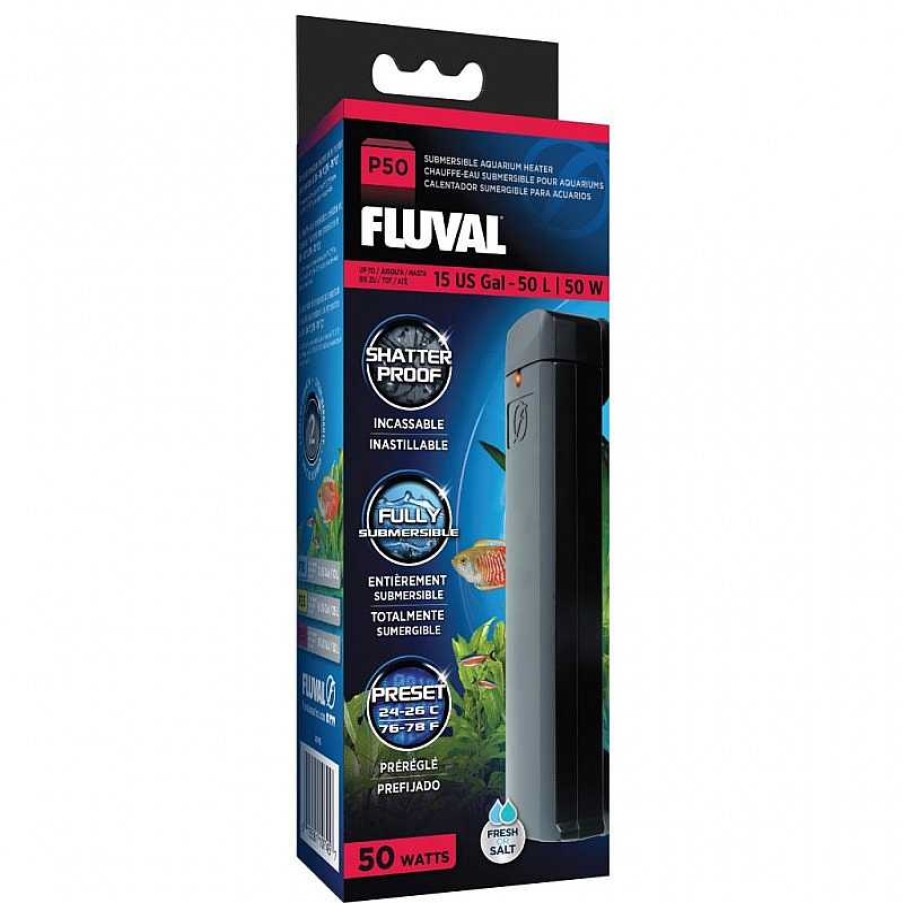 Otros Animales Fluval Temperatura | Fluval Calentador P50 Pre-Set