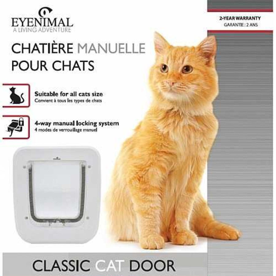 Gatos Eyenimal Puertas Para Gatos | Puerta Gatera Para Gatos Color Blanco