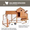 Otros Animales PawHut Gallinas Y Aves De Corral | Gallinero Integrado Run Pawhut Color Madera