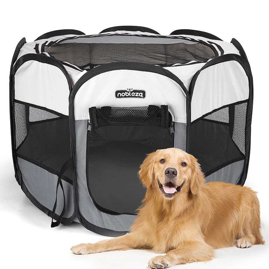 Perros Nobleza Puertas Para Perros | Nobleza Parque Plegable Port Til E Impermeable Para Perros