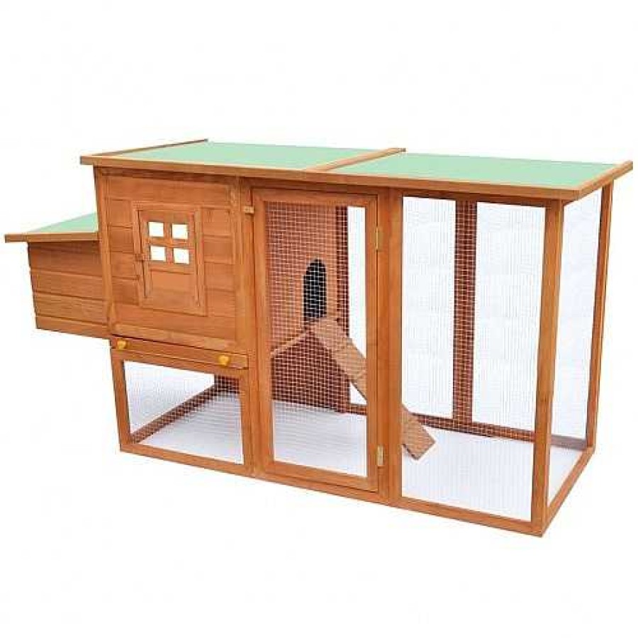 Otros Animales VidaXL Gallinas Y Aves De Corral | Gallinero De Exterior Con Caja Nido Para Gallinas Color Madera