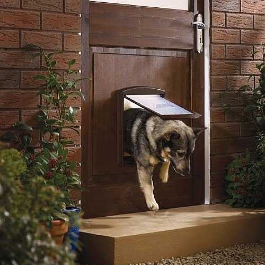 Perros Petsafe Puertas Para Perros | Puerta De Dos V As Para Perros Color Marr N