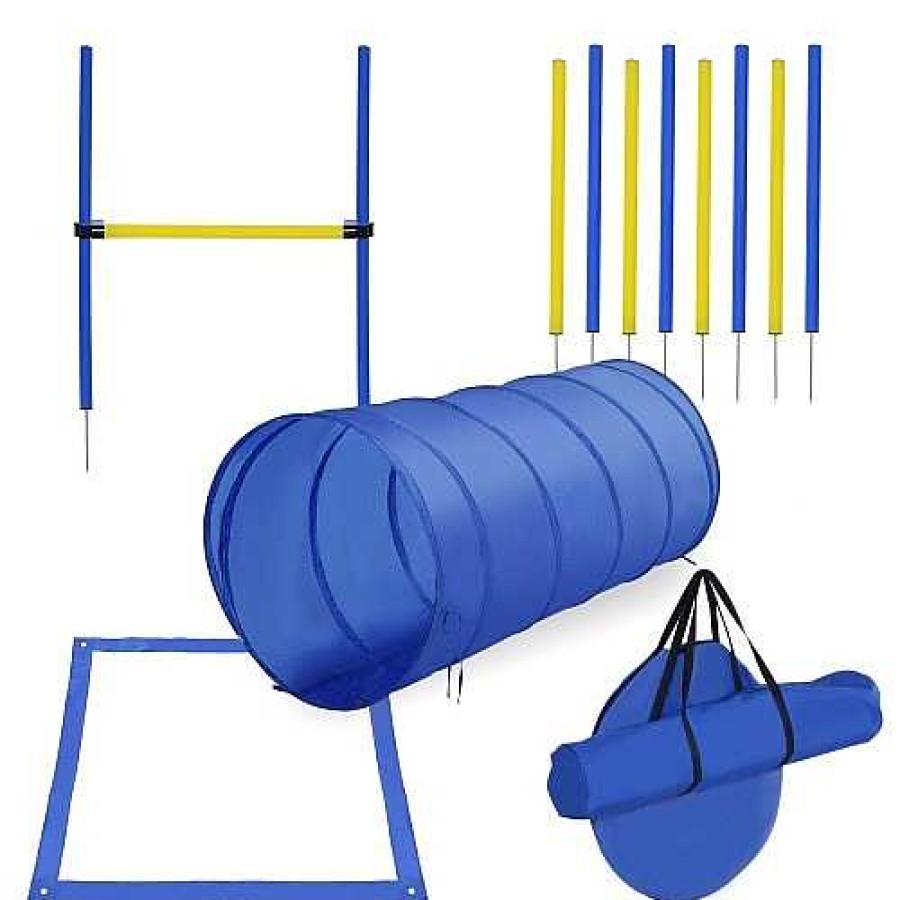 Perros PawHut Agility | Set De Entrenamiento Y Agilidad Pawhut Para Perros Color Azul