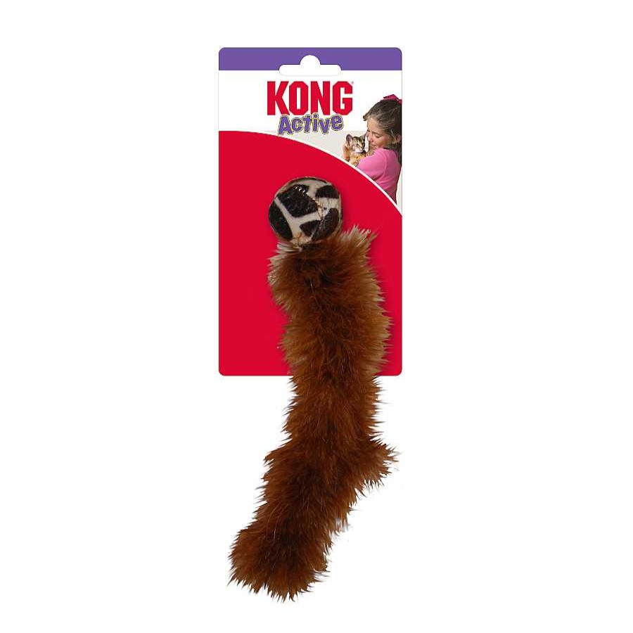 Gatos Kong Pelotas | Kong Active Wild Tails Pelota Con Plumas Para Gatos