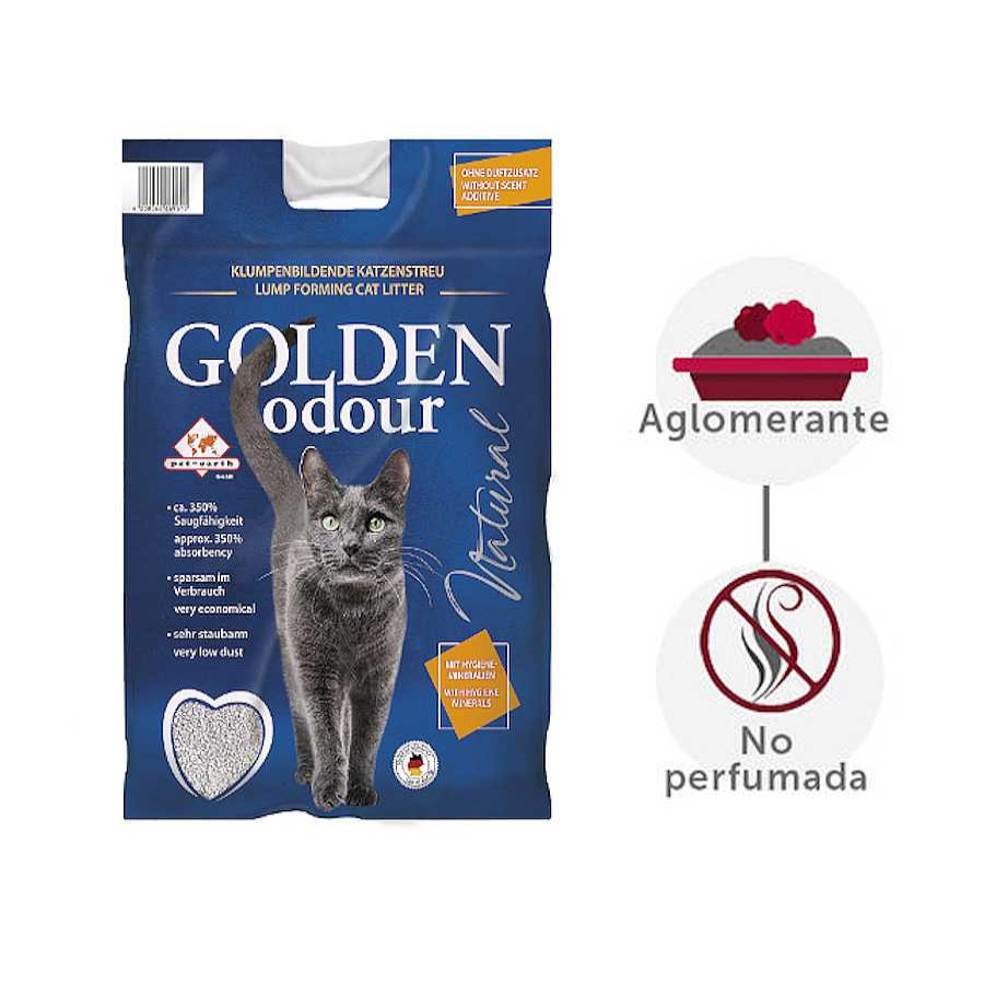 Gatos Golden Grey Arena Aglomerante | Golden Odour Arena Aglomerante Absorbe Olores Para Gatos