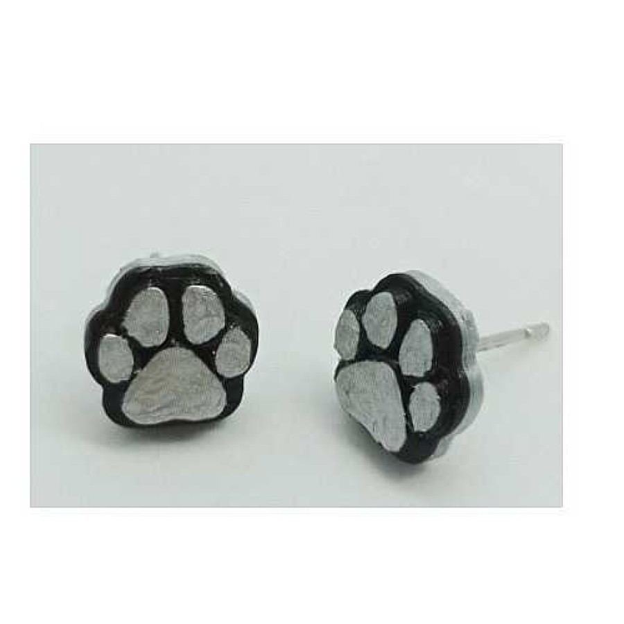 Otros Animales Seron Moda Y Complementos | Seron Pendientes Peque Os Con Huella Plateados