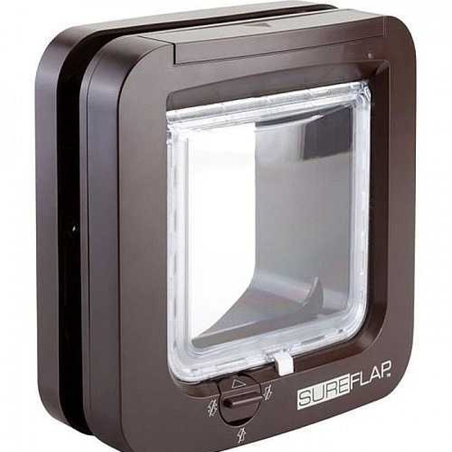 Gatos Sureflap Puertas Para Gatos | Sureflap Petcare Solapa Autom Tica De Pl Stico Marr N Para Gatos