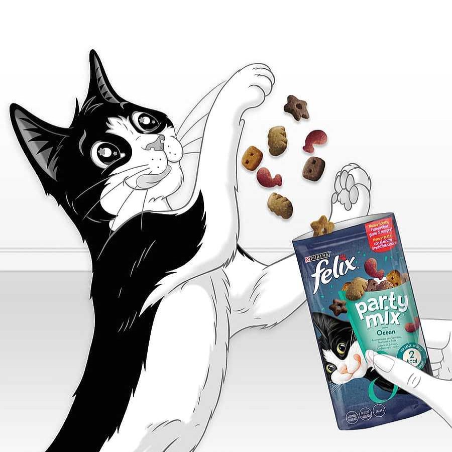 Gatos Felix Premios Y Entretenimiento | Felix Party Mix Ocean Bocaditos Para Gatos