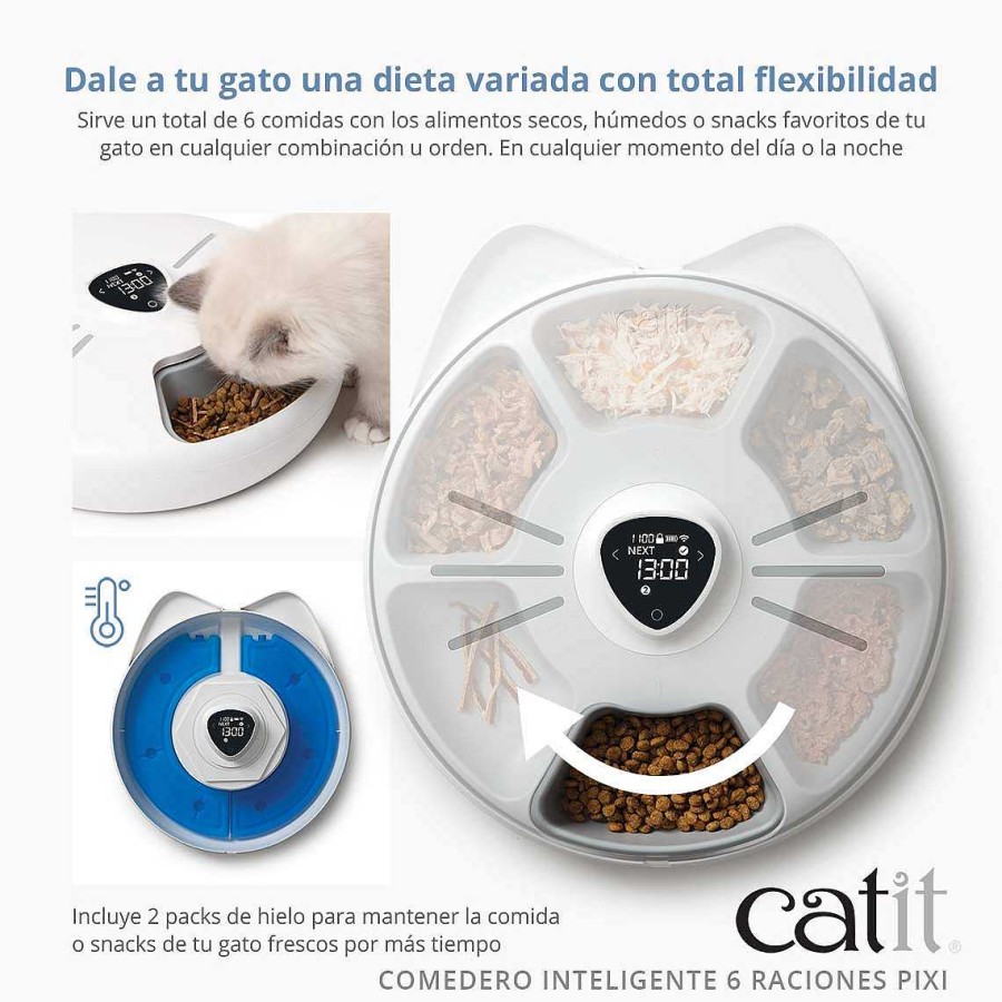 Gatos Catit Comederos Y Bebederos | Catit Pack Hielo Para Comedero De Perros- Pack 6