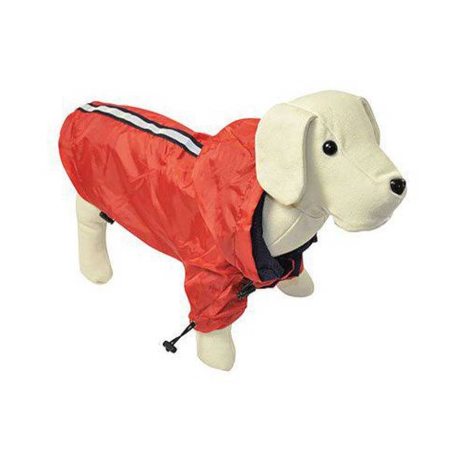 Perros Nayeco Ropa Para Perros | Nayeco Chubasquero Reflectante Rojo Para Perros