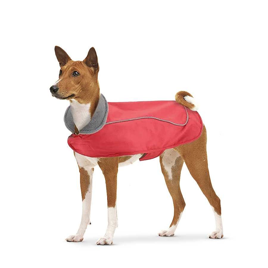 Perros Outech Ropa Para Perros | Outech Chubasquero Rojo Con Capucha Para Perros