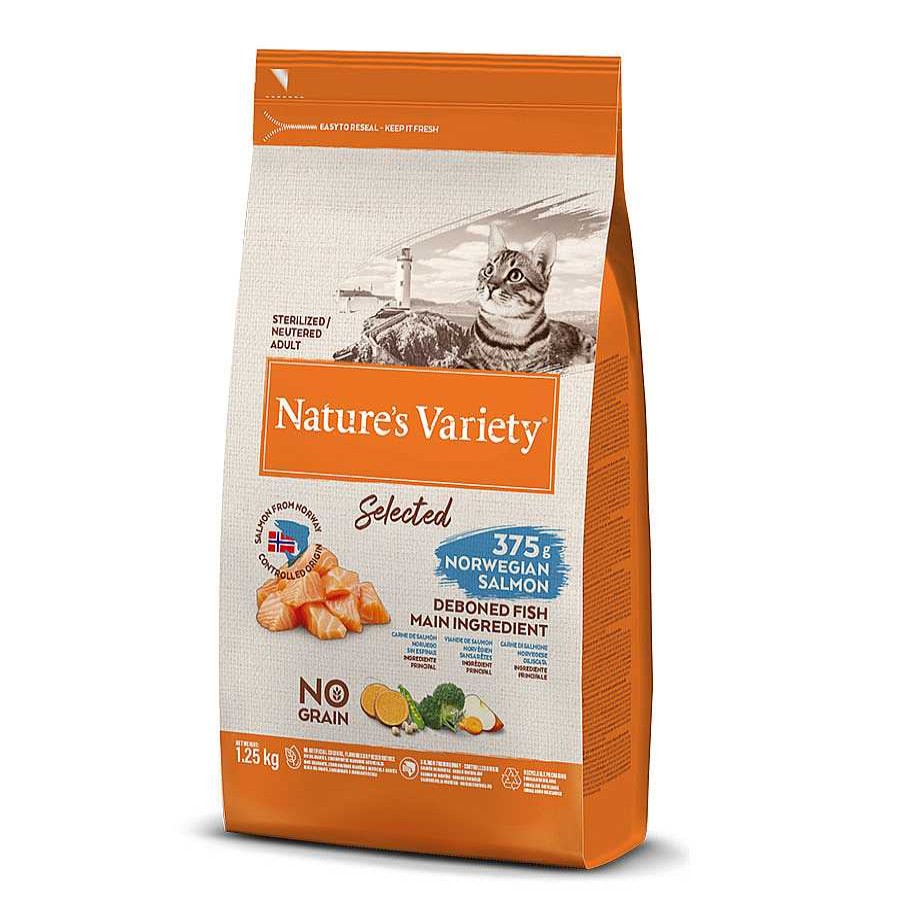 Gatos Nature's Variety | Nature'S Variety Selected Adult Sterilised Salm N Noruego Pienso Para Gatos