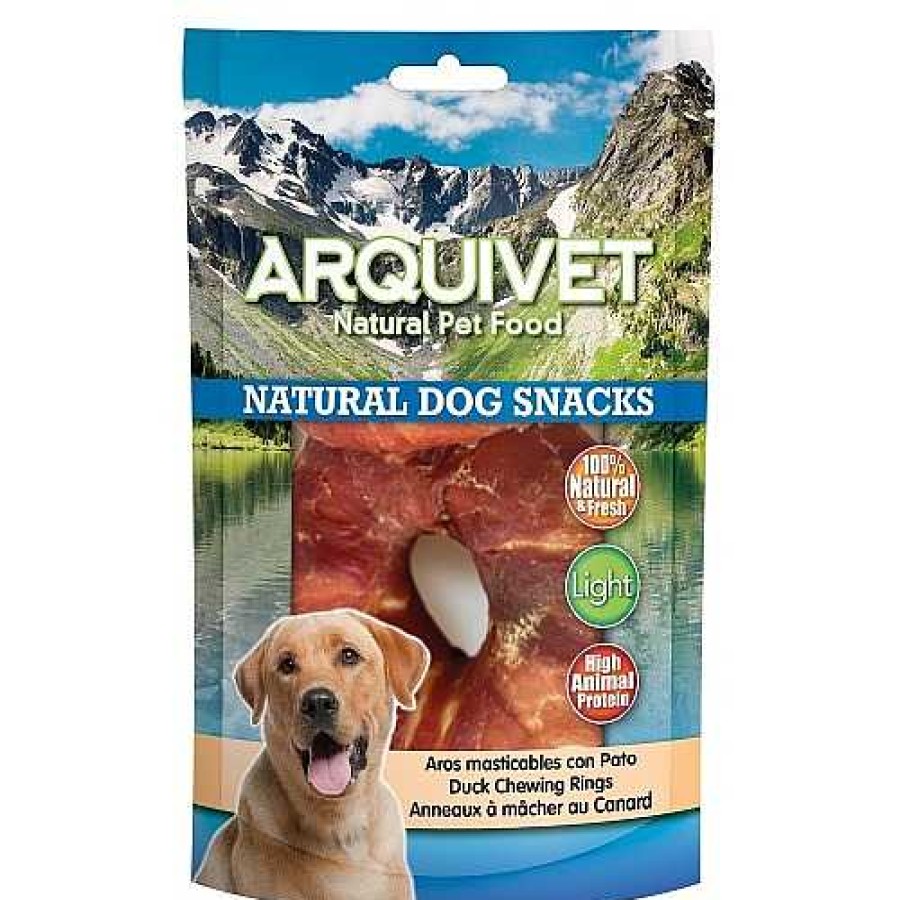 Perros Arquivet Sin Cereales | Snacks Aros Masticables Arquivet Para Perros Sabor Pato