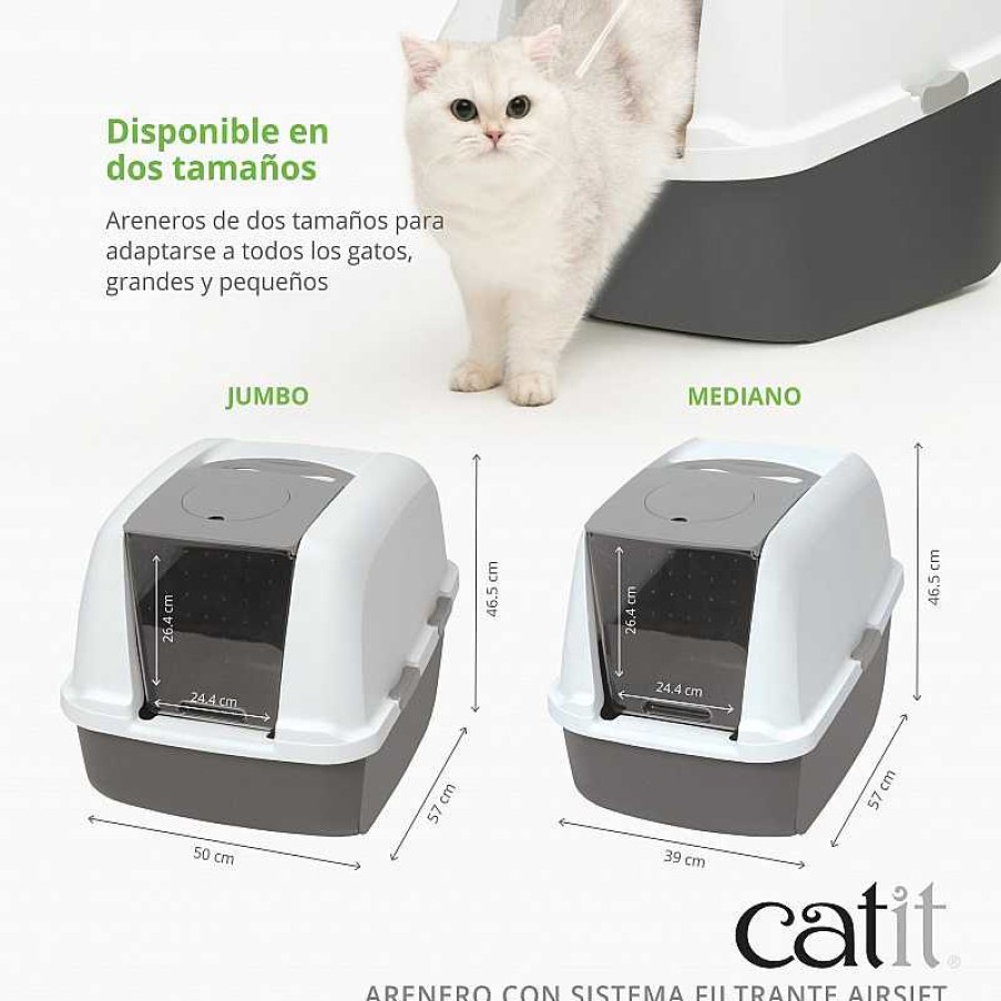 Gatos Catit Productos De Higiene | Arenero Cerrado Para Gatos Catit Con Airsift