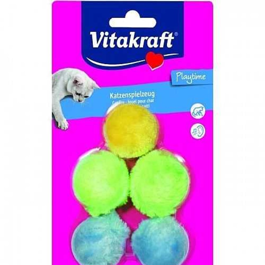 Gatos Vitakraft Pelotas | Vitakraft For You Pelotas De Felpa Para Gatos