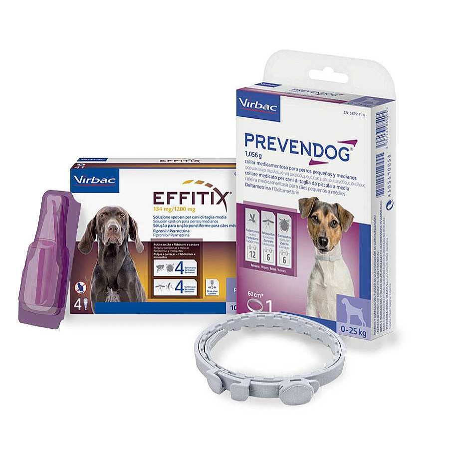 Perros Virbac Antiparasitarios | Virbac Pack Prevendog Collar Antiparasitario + Effitix Pipetas Para Perros