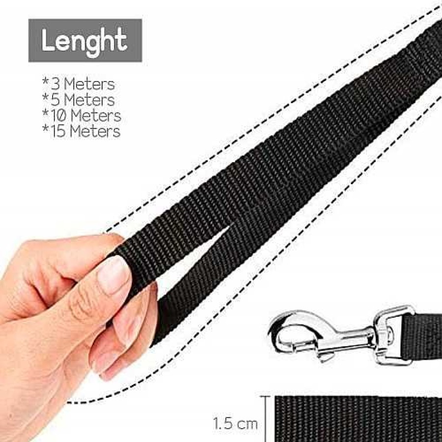 Perros Edipets Correas Para Perros | Edipets Correa De Adiestramiento De Nylon Negra Para Perros