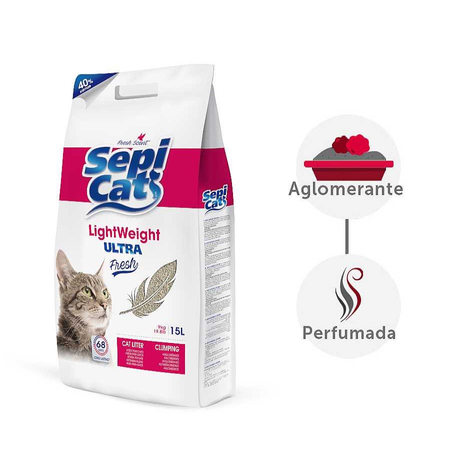 Gatos Sepicat Arena Aglomerante | Sepicat Lightweight Ultra Fresh Arena Aglomerante Ligera