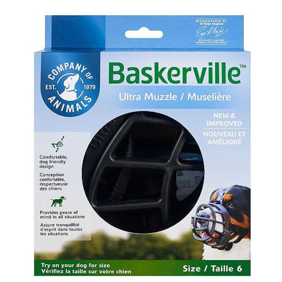 Perros COA Bozales | Coa Baskerville Ultra Muzzle Negro Bozal Para Perros