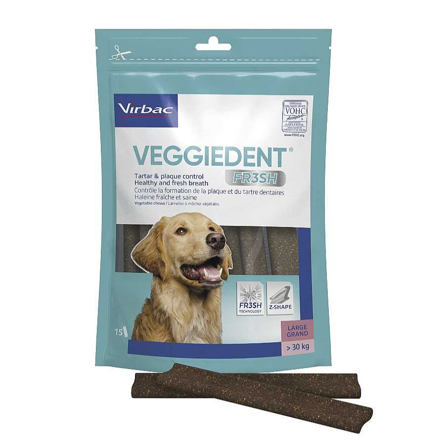 Perros Virbac Dentales | Virbac Snacks Dentales Veggiedent Fresh Para Perros De Raza Grande