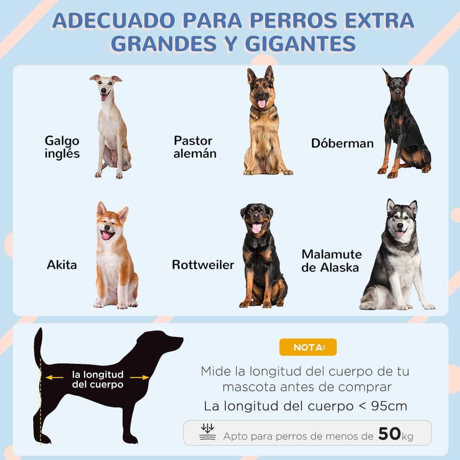 Perros PawHut Casetas Para Perros | Pawhut Caseta Con Cama Elevada Y Parasol Azul Para Perros