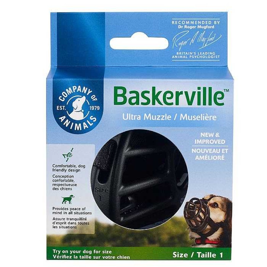 Perros COA Bozales | Coa Baskerville Ultra Muzzle Negro Bozal Para Perros