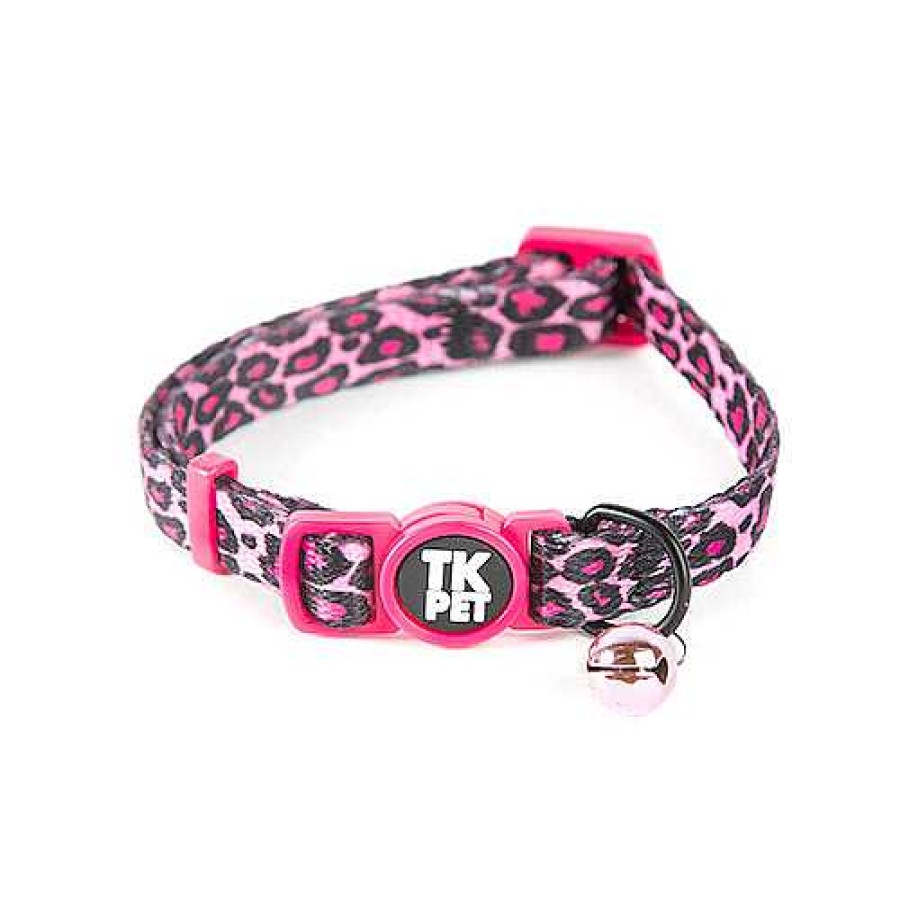 Gatos TK-Pet Accesorios De Paseo | Tk-Pet Safari Collar Con Cascabel Rosa Para Gatos