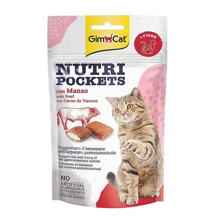 Gatos GimCat Maltas | Gimcat Bocaditos Nutri Pockets Buey Para Gatos