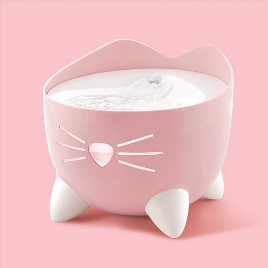 Gatos Catit Comederos Y Bebederos | Catit Pixi Fuente Bebedero Rosa Para Gatos