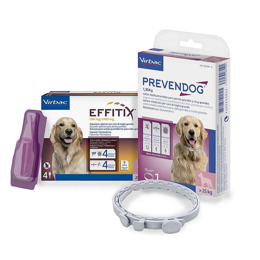 Perros Virbac Antiparasitarios | Virbac Pack Prevendog Collar Antiparasitario + Effitix Pipetas Para Perros