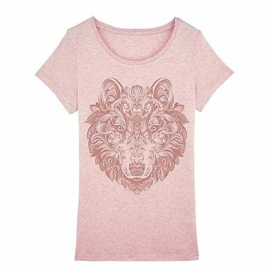 Otros Animales Ralf Nature Moda Y Complementos | Camiseta Mujer Lobo Mandala Color Rosa