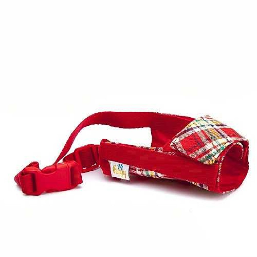 Perros Pamppy Bozales | Bozal Pamppy Con Velcro Tart N Rojo Para Perros