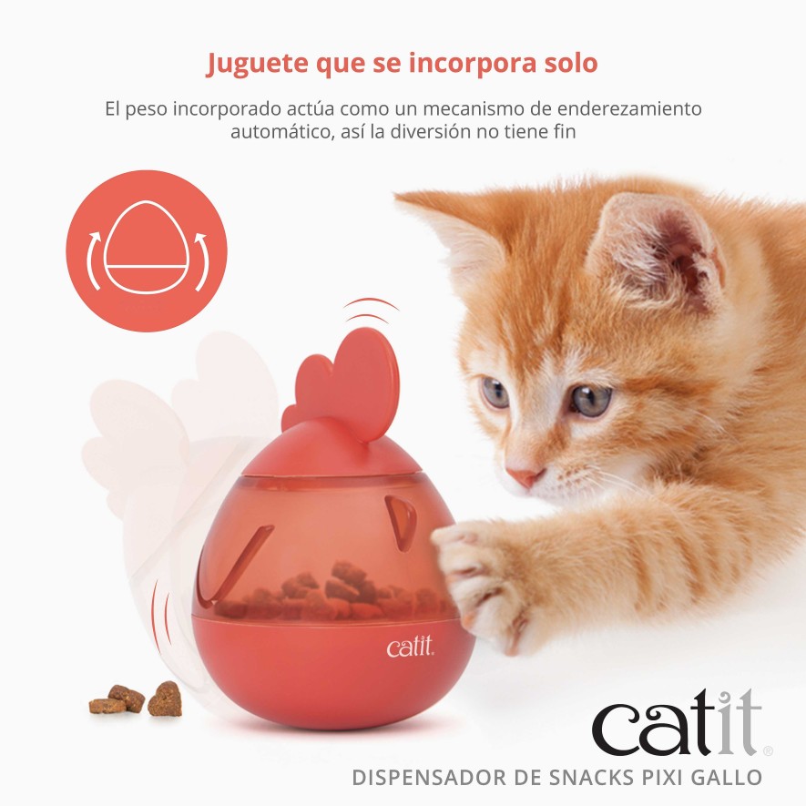 Gatos Catit Inteligencia E Interactivos | Catit Pixi Dispensador De Snacks Gallo Para Gatos