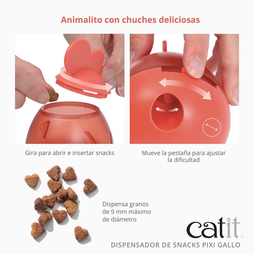 Gatos Catit Inteligencia E Interactivos | Catit Pixi Dispensador De Snacks Gallo Para Gatos