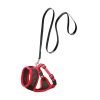 Gatos Flamingo Accesorios De Paseo | Flamingo Harms Arn S Con Correa Negro Con Rojo Para Gatos